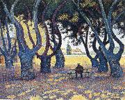 Paul Signac plane trees place des lices Sweden oil painting artist